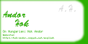 andor hok business card